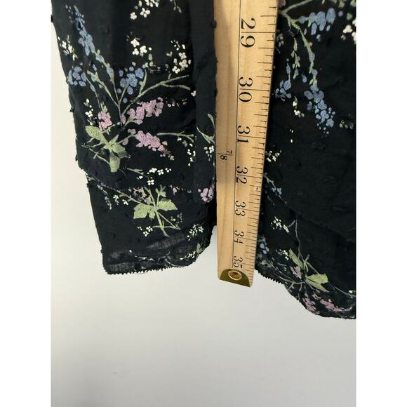 Vintage Y2K Forever 21 Floral Babydoll Dress Black Empire Waist Sz S Dark Fairy - Picture 6 of 9